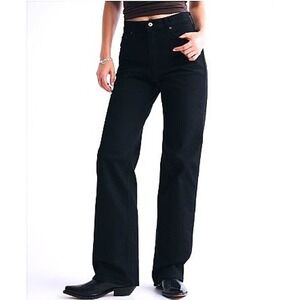 NWT Abercrombie & Fitch Womens High Rise 90s Relaxed Jean Open Front Hem Size 34